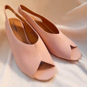 Women's Blush Colored Comfortwear Slingback Open Toe Sandle